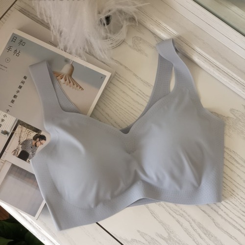 Genuine Anxin Free underwear women's spaghetti straps seamless bra sleep care underwear new wire-free bra