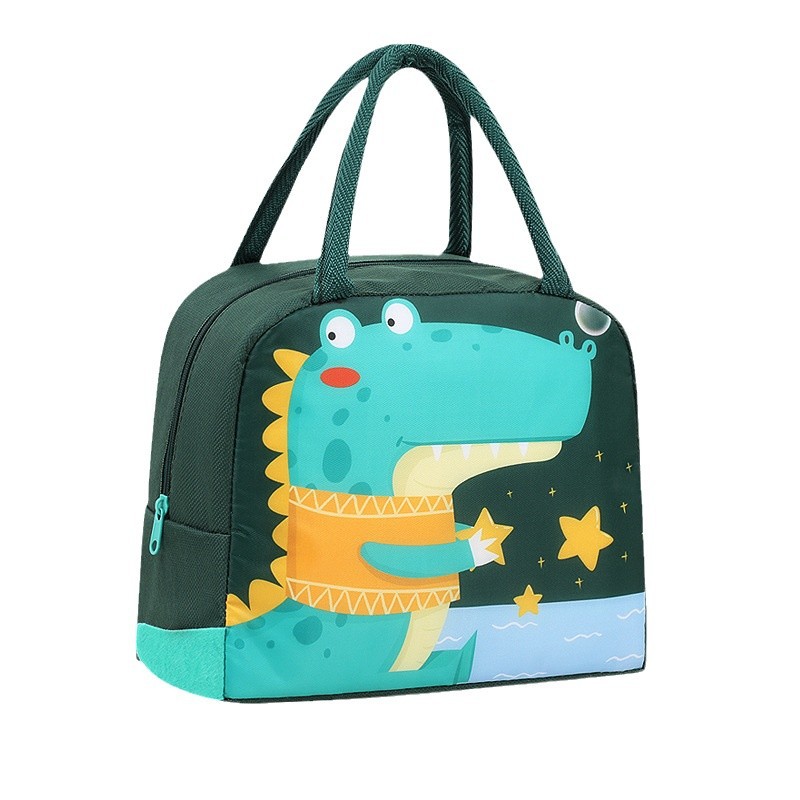 Nuevo cartón de dibujos animados bolsas de almuerzo estereoscópicas estudiantes niños bolsas de almuerzo de mano bolsa de aluminio aislante de calor bolsa de picnic con bolsa de comida