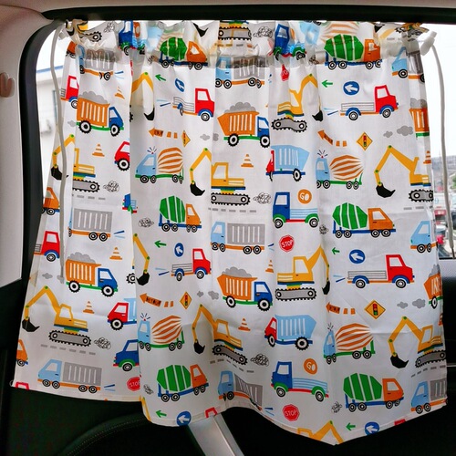 ins Korean style excavator excavator children's car curtains boy baby car sun protection sunshade shade