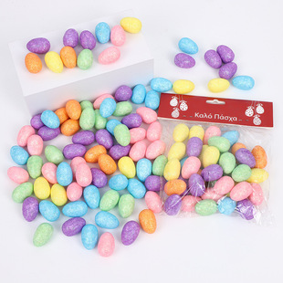 Spot opp Bag Packaging 2*3cm Easter Colorful Foam Bright Gold Powder Eggs Simulated Bird Pigeon Eggs