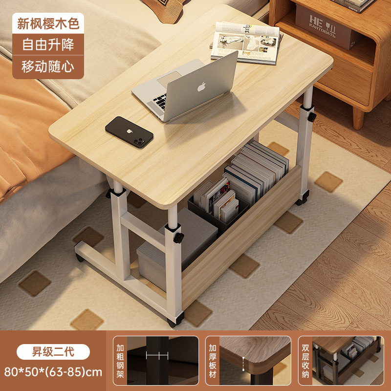 Mesa de cama elevable móvil escritorio de computadora portátil escritorio de dormitorio de escritorio