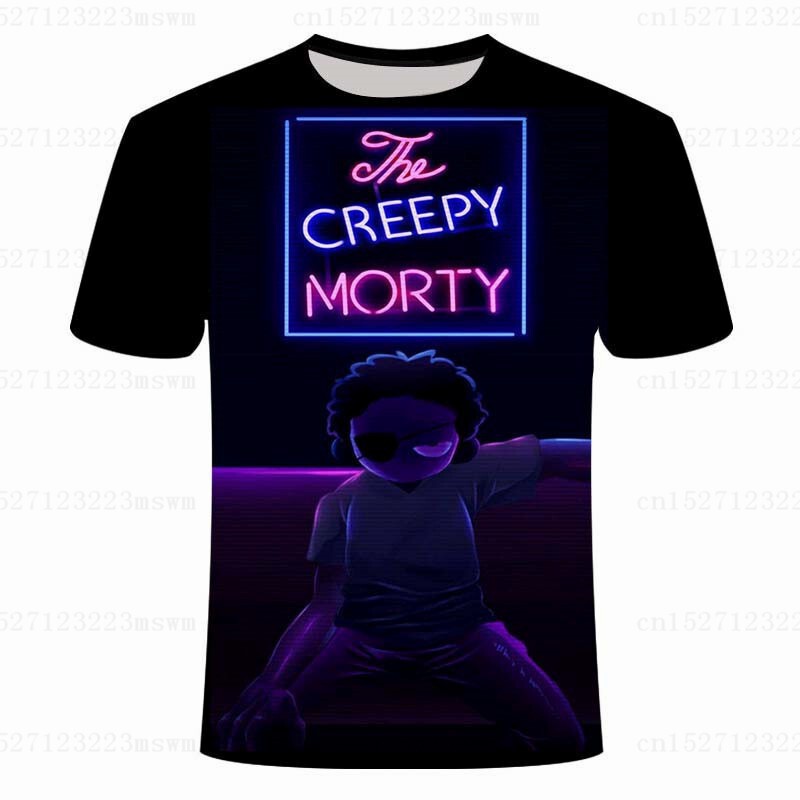 2025 Cross-Border 3D Digital Printing European and American Men's T-Shirt American Drama Anime Rick and Morty Fashion Casual Short Sleeves