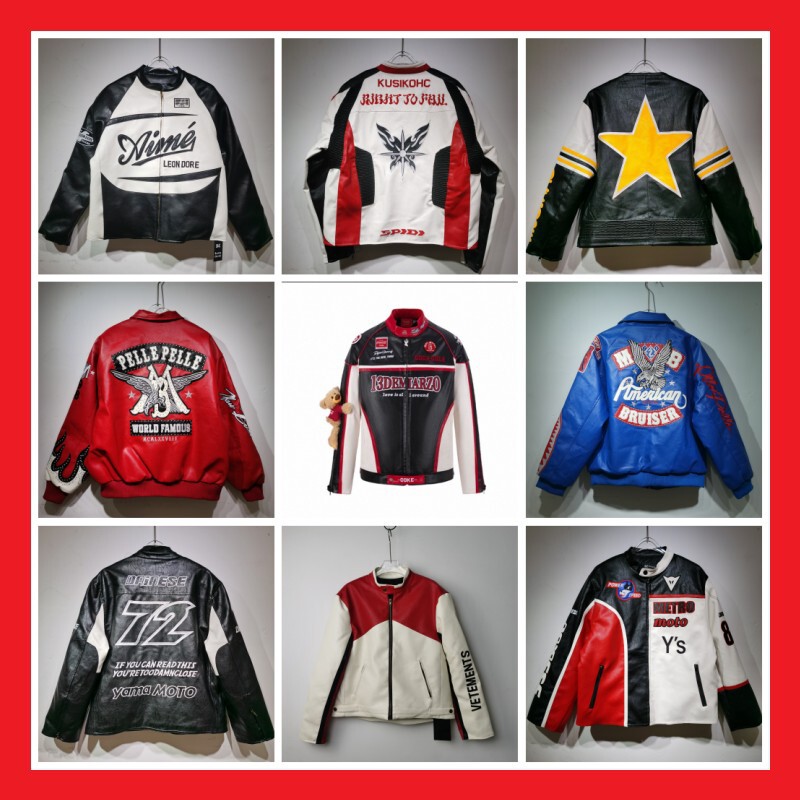 2024 European and American Export Baseball Uniforms Toronto Raptors Embroidered Pu Leather Sleeves Spliced ​​Plus Cotton Men's and Women's Jackets