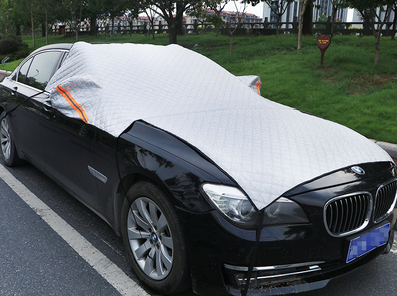 Extended and thickened car hood cover, providing sun protection, snow protection, and frost prevention; universal fit; supports printing and wholesale
