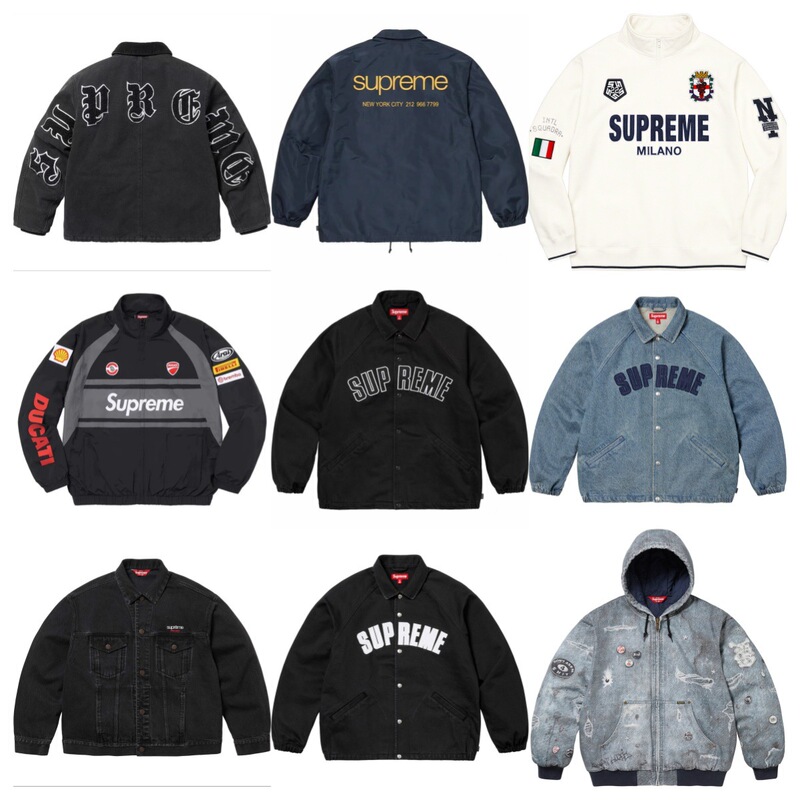 25Ss Supreme Denim Coaches Jack Paisley Sweatshirt Hoodie with Fleece Lining Full Range Collection