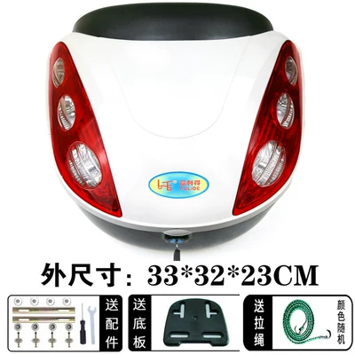 Trunk, Motorcycle Tail Box, Scooter: Motorcycle trunk - large-size-f041-white-medium-size
