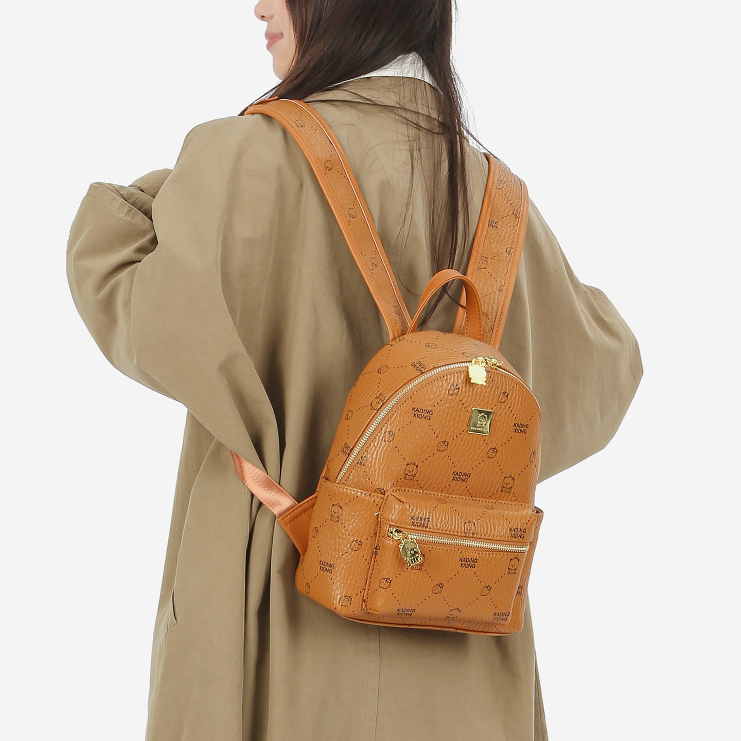 Bolsa de clase de estudiantes universitarios coreanos encantadora mochila de impresión de oso 2026 nueva mochila transfronteriza para mujeres