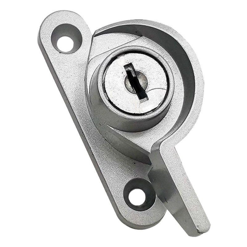 Puerta de oro de aluminio de acero plástico puertas corredizas y ventanas Ventana de aleación de zinc Cerradura de media luna con llave cerradura de ventana antirrobo cerradura de seguridad