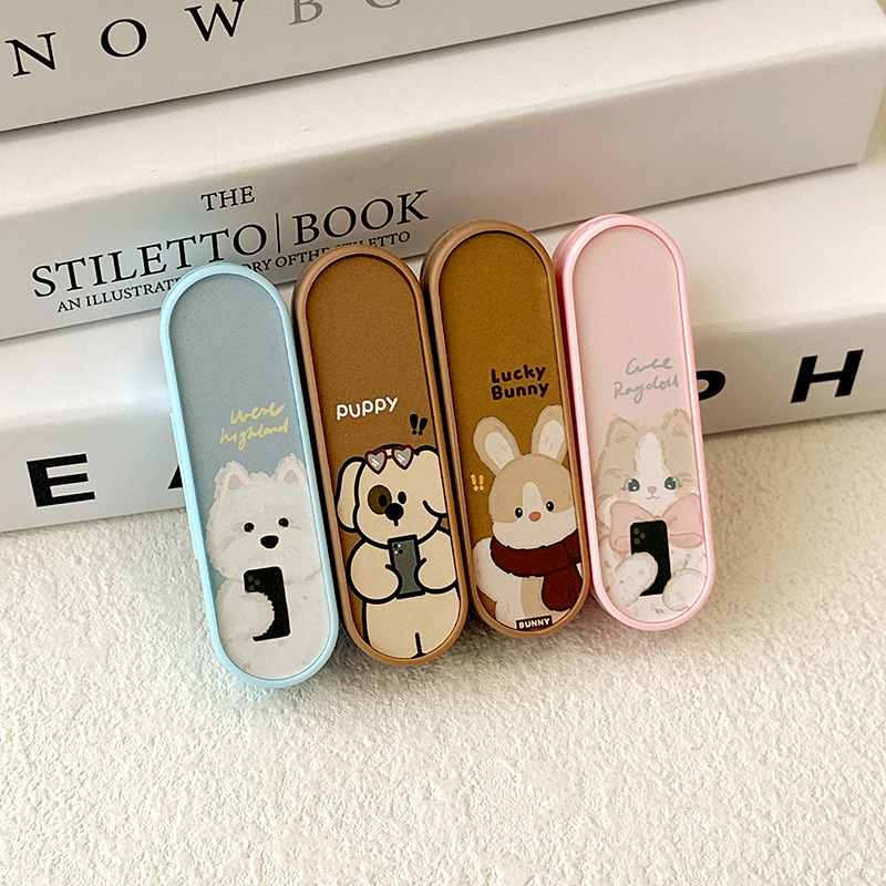 Cute Contact Lens Case with Integrated Tweezers, Beauty Lens Clip, Wearing Tweezers Stick, Portable Figure Jz-T04