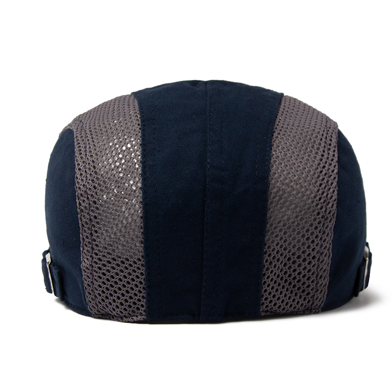 Beret Men's Summer Thin Mesh Breathable Cotton Duck Tongue Sunshade Forward Hat for Middle Elderly Spring and Autumn_voghion.com