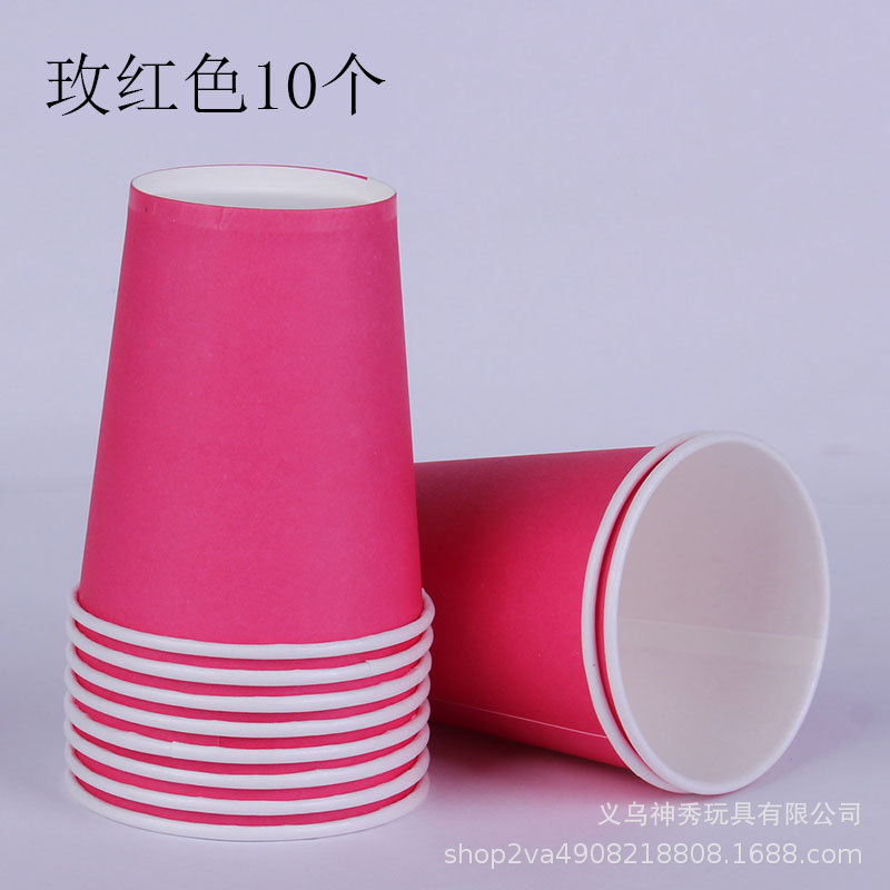 Colorido 10 tazas de papel materiales hechos a mano de jardín de infantes tazas de papel engrosadas arte materiales de bricolaje hechos a mano