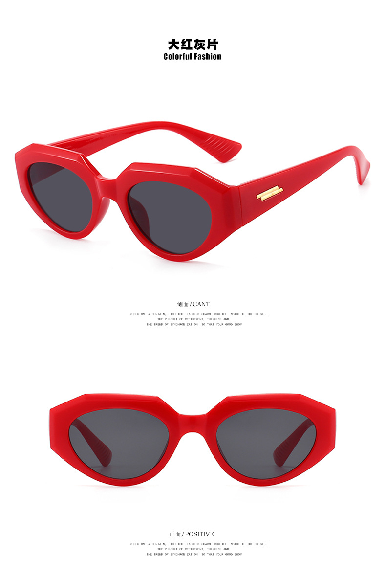 46g Weight UV400 Protection Lens Material Outdoor, Travel, Party, Fishing Occasion Women'S, Men'S, Unisex Gender Hip-Hop, Retro, Fashion, Simple Style Style Orange, Grey&Pink, White, Red, Green, Blue, Transparent, Black Color Hip-Hop Retro Fashion UV400 Protection Women's Sunglasses 7