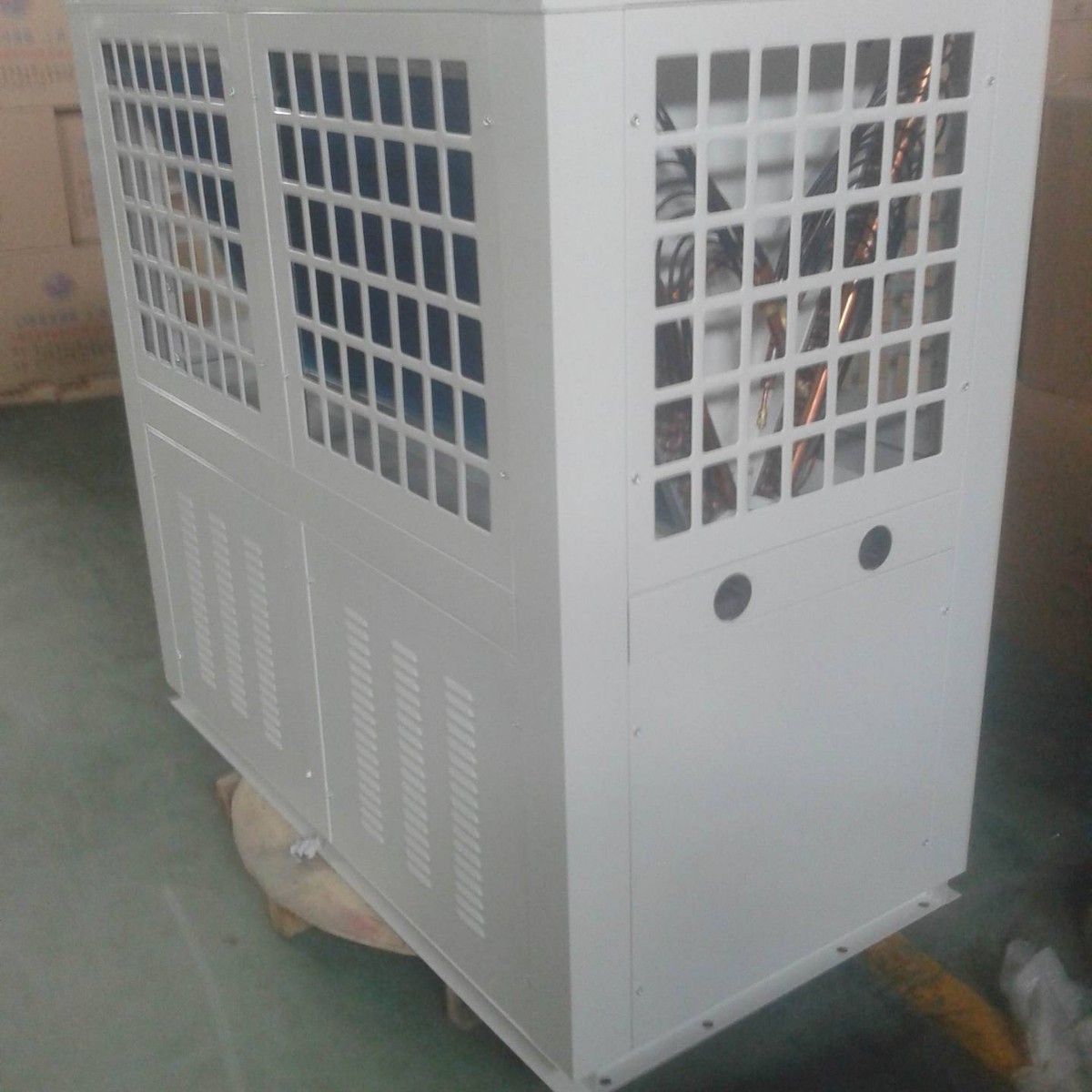 顶出风V型15P钣金 V型三排蒸发器 焊工艺管保压 外转电机风叶