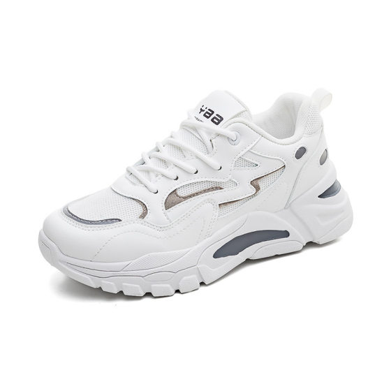 Summer Women's Shoes New Breathable Mesh Shoes Women's Korean-style All-match White Shoes Thick-soled sneaker Casual Torre Shoes