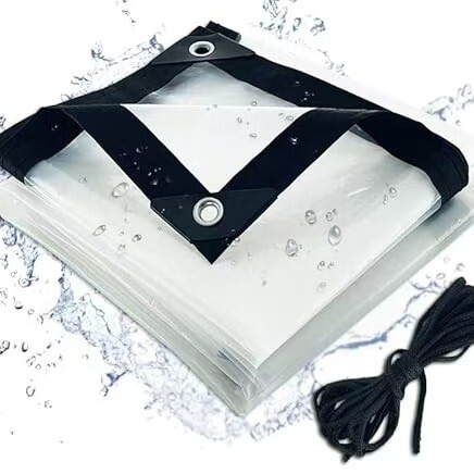 Transparent outdoor windshield tarpaulin dustproof thickened waterproof cloth pe material tear-resistant plastic cloth rainproof sunscreen tarpaulin