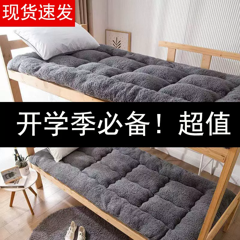 冬季加厚保暖羊羔绒床垫子双人榻榻米床褥防潮可折叠学生宿舍垫被