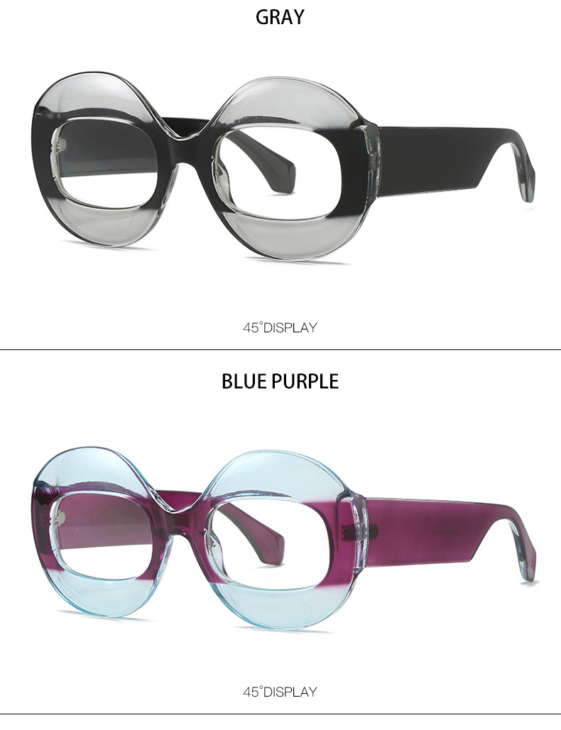 55g Weight Full Frame Glasses Structure Sunglasses Classification PC, UV400 Protection Lens Material Round Frame Glasses Style Daily Occasion Leopard Pattern Unisex Gender Patchwork Design Fashion Style Grey, Black Color Fashion Leopard PC UV400 Protection Round Frame Patchwork Full Frame Women's Sunglasses 11