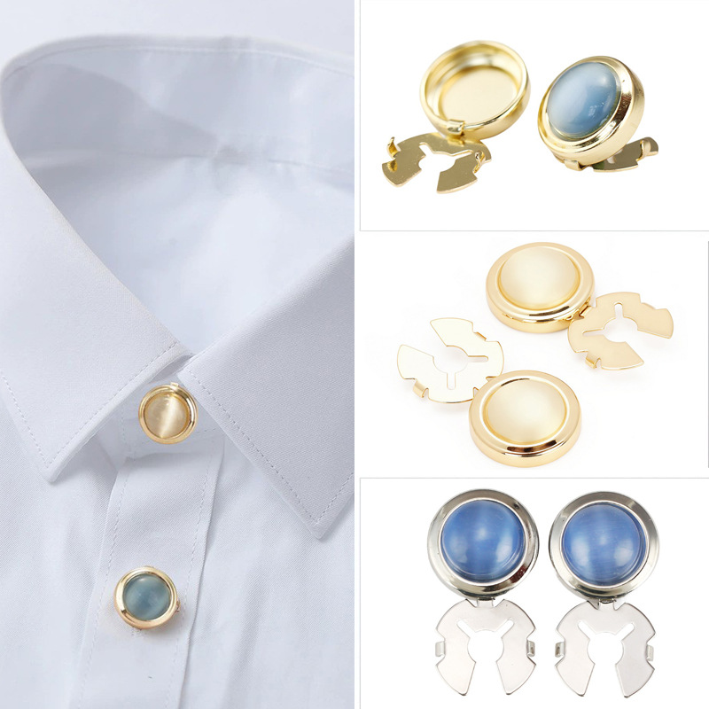 Cat's Eye Button Box Turtle Button Shirt Decorative Button Men's Simple Design Clothing Cufflinks Snap Button Flat Button 1 Pair Price