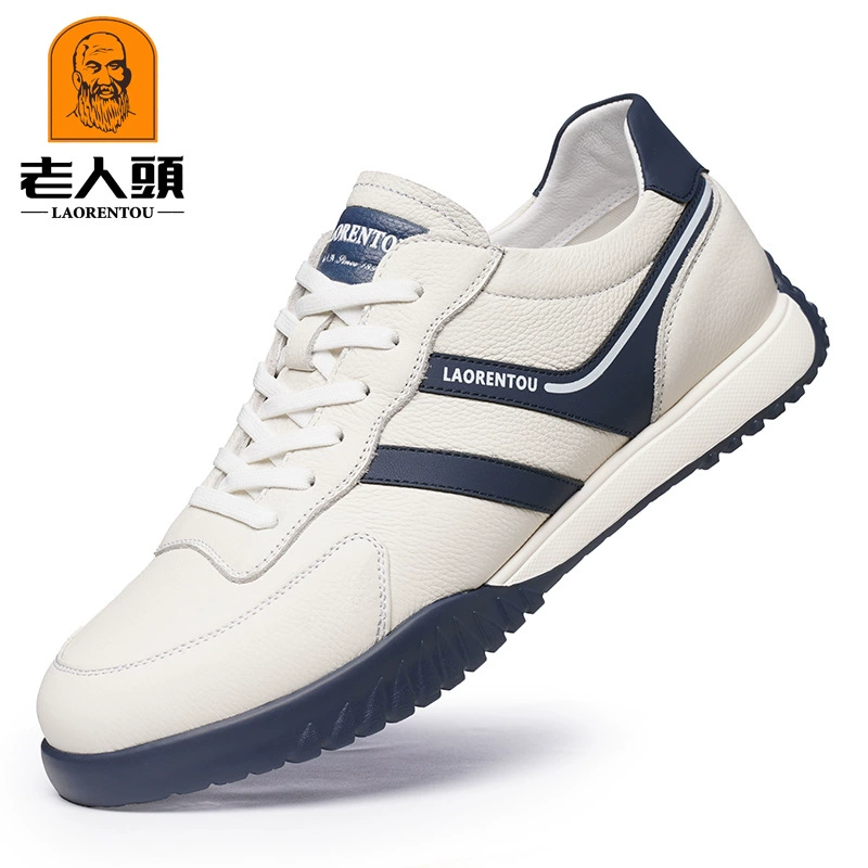 Пожилые головы мужские повседневные кожаные туфли на шнуровке спортивные кожаные туфли мягкие и нежные молодые дикие повседневные туфли 50303