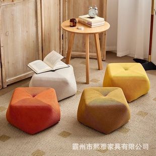 Solid wood octagonal home living room coffee table bedroom simple cloakroom seat puddle shoes change sofa low stool stool door