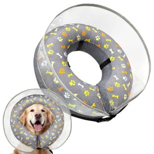 Dog Elizabeth Collar Cat Dog Pet Protection Collar Postoperative Inflatable Protective Collar Protective Cover Collar