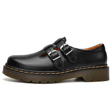 春季时尚玛丽珍鞋1463低帮马丁鞋女款英伦风方扣复古休闲松糕鞋女