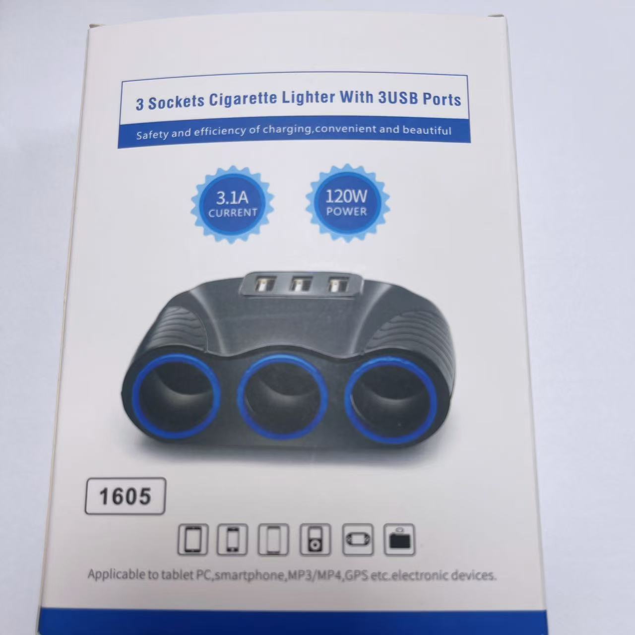 Car Cigarette Lighter Splitter USB Car Charger