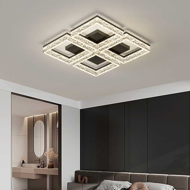 2025 nueva atmósfera moderna y simple sala de estar lámpara de techo lujosa nórdica de alto nivel de lámparas de grietas de hielo