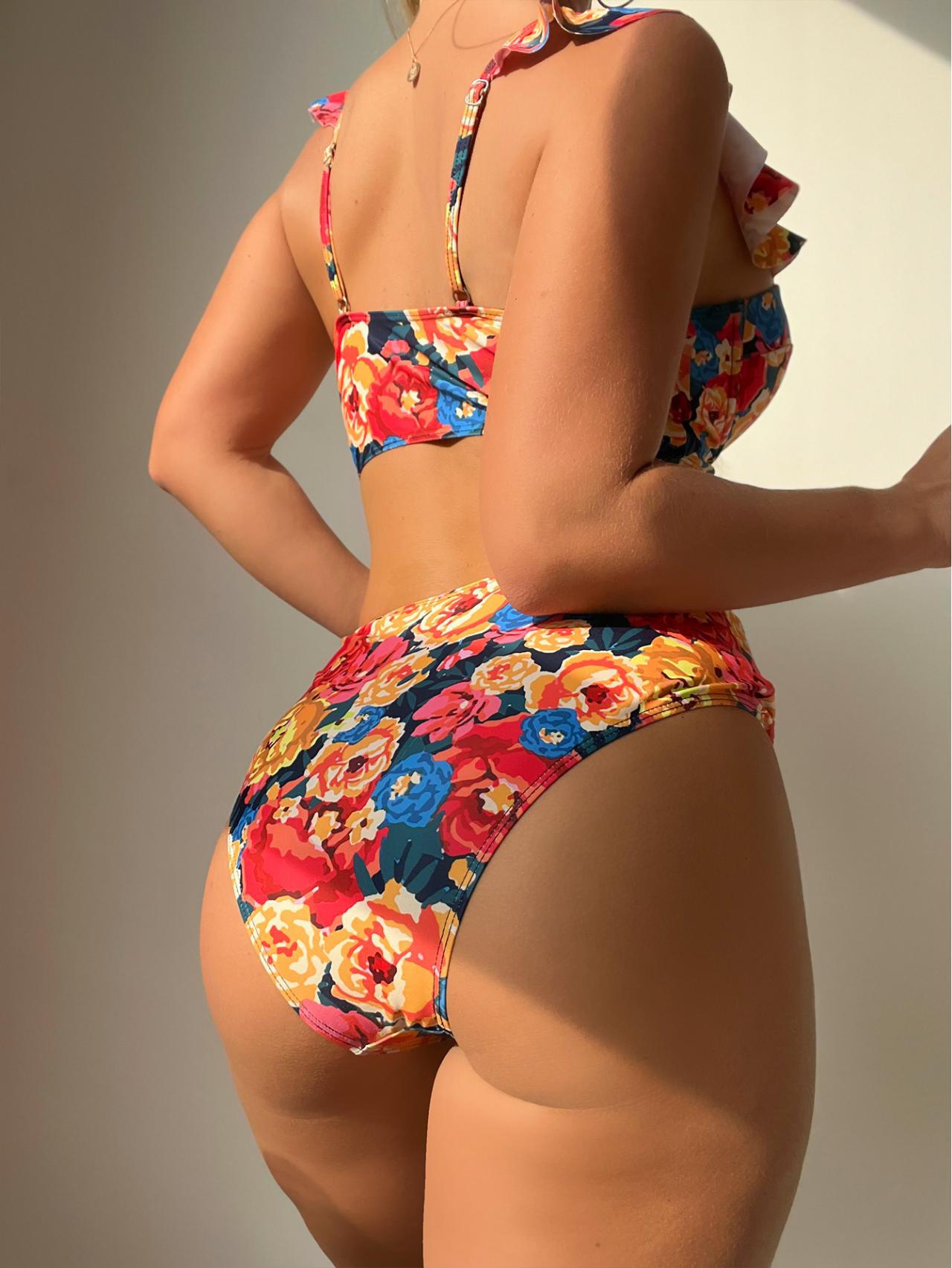 Mujeres Floral Ditsy Juego De 2 Piezas Bikinis Traje De Baño display picture 2