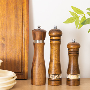 Glass sea salt pepper seasoning bottle household grinder pepper grinder manual grinding bottle seasoning bottle