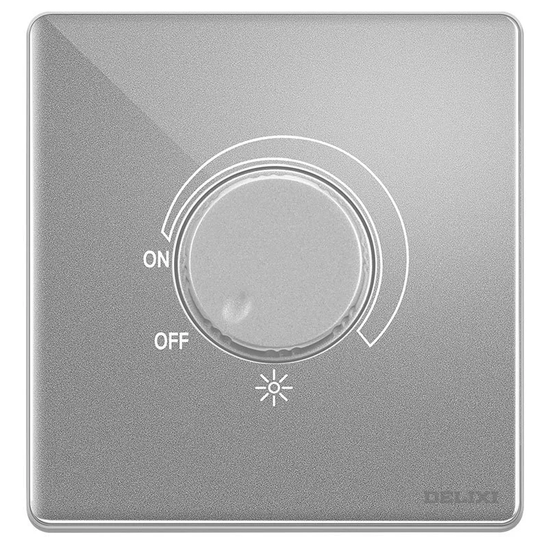 Панель Delixi Household 86 CD889 Ink Cai Caikai Open Double Control Starry Sky Gray Wall Switch