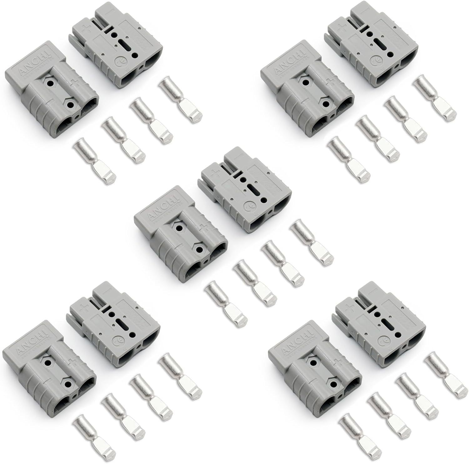 ANDCHIER 10Pcs 6-12AWG 50A 600V Battery Quick Connector, 12V