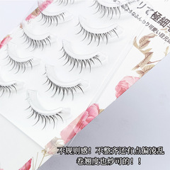DAIFEIYAN Single Line Transparent Soft Stick False Eyelashes, Natural Small V Fairy Hair Combination Slim Stick DFY-4 Eyelashes