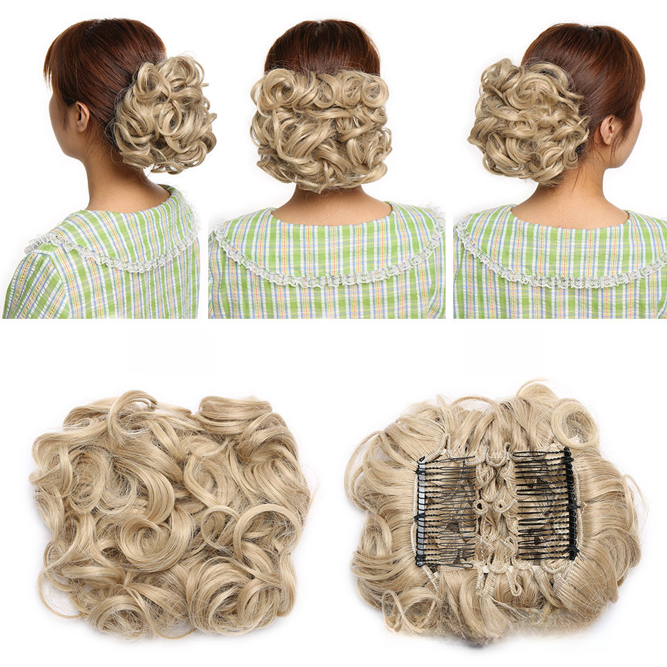Wig Ball Head Realistic Imitation Chemical Fiber High Temperature Silk Hair Carb Flower Bud Hair Accessories Vintage Pan Hair Accessories