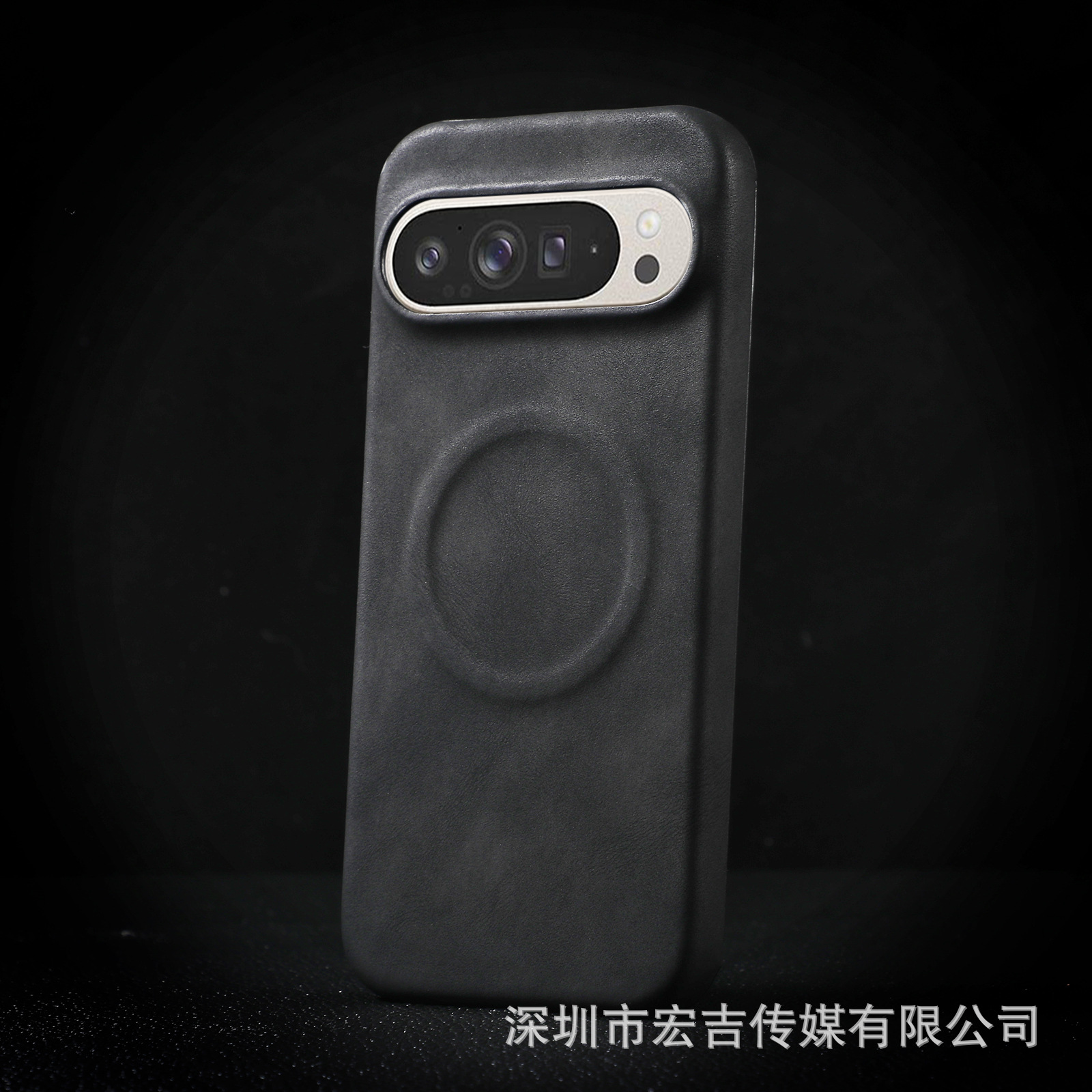 Black [Skin-touch Sheepskin Magnetic Case]