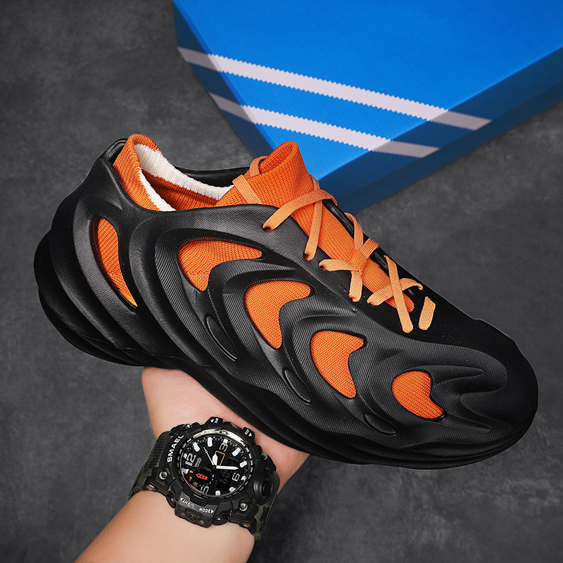 Papá zapatos hombres 2024 nuevos zapatos de coco deportivos transpirables primavera y verano calcetines de tendencia zapatos para correr