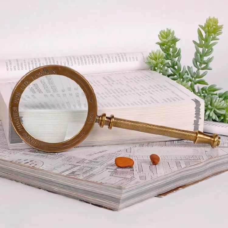 欧式印度折叠式手持放大镜书房办公室老人阅读镜工艺品