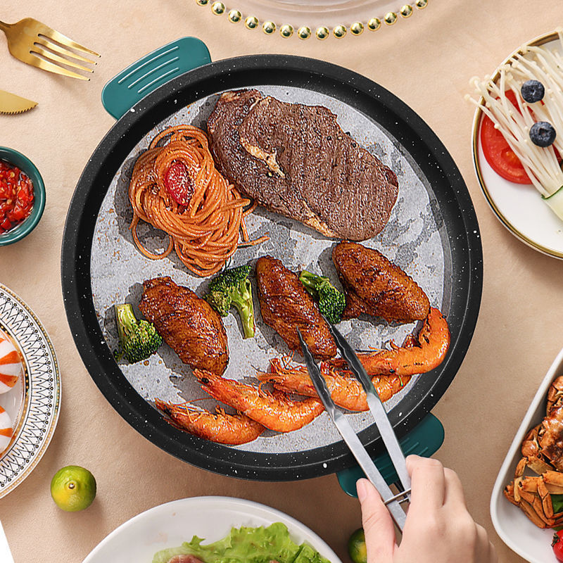 Electric hotplate Take-out food multi-function Barbecue plate household Korean Barbecue plate Omelette non-stick cookware Grilled one