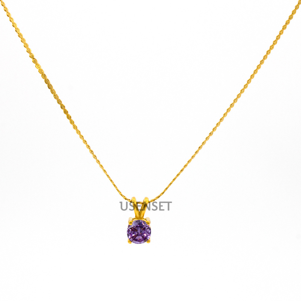Women'S Gender Fashion Geometric Stainless Steel Plating Pendant Necklace 1 Piece