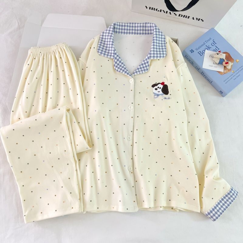 Al por mayor transfronterizo invierno nuevo pijama de mujer de terciopelo caliente mangas largas cardigans con la solapa simple ropa de hogar de alta calidad