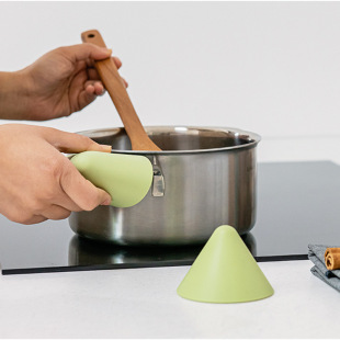 Triangular Cone Heat Insulation Clip Household Kitchen Pot Cover Silicone Anti-scalding Gloves High Temperature Pot Handle Steaming Soup Pot Handle Set