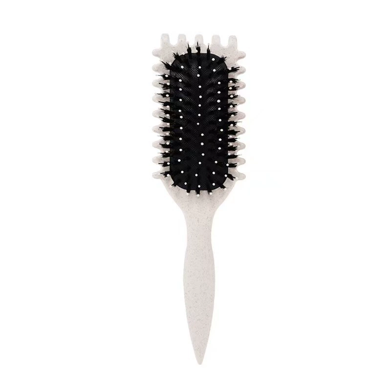 Paddle Hair Brush, multi-color air-cushion detangling comb, 24 cm, for waves & curls