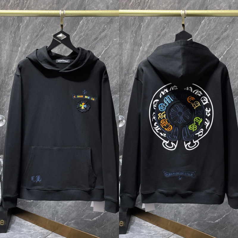 Chrome Heart Hoodie 克罗伈十字架连帽卫衣跨境宽松男女拉链帽衫|undefined