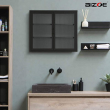 挂墙式顶柜收纳置物柜餐厅玻璃门吊柜卫生间浴室储物柜厨房墙壁柜