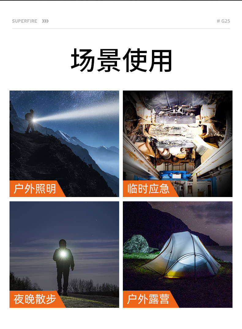 Shenhuo G25 Magnetic Work Light Ultra-Bright Led Rechargeable Car Repair Portable Small Strong Light Flashlight Auto Repair Light