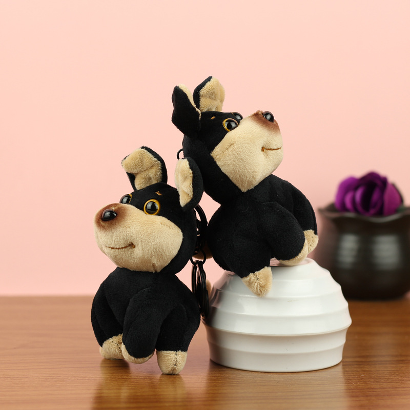 Celebridad en línea adorable extraña abeja perro llavero colgante creativo muñeca de peluche pareja mochila colgar muñeca máquina image 3