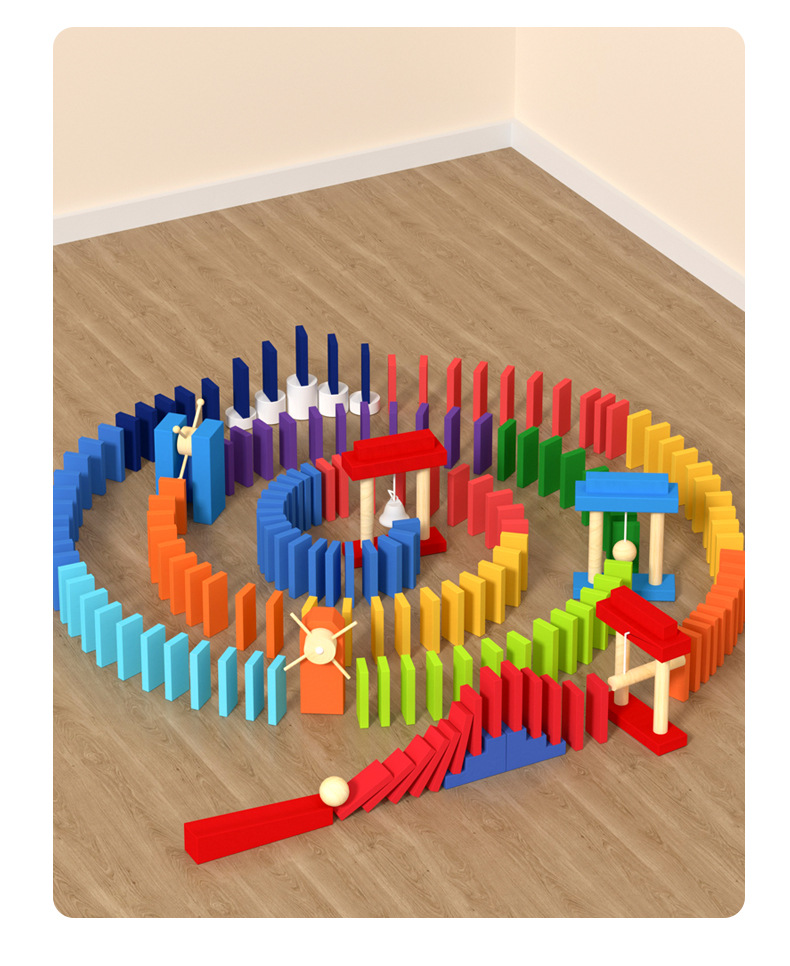 Large Wooden Building Blocks And Domino Set For Kids Educational_voghion.com