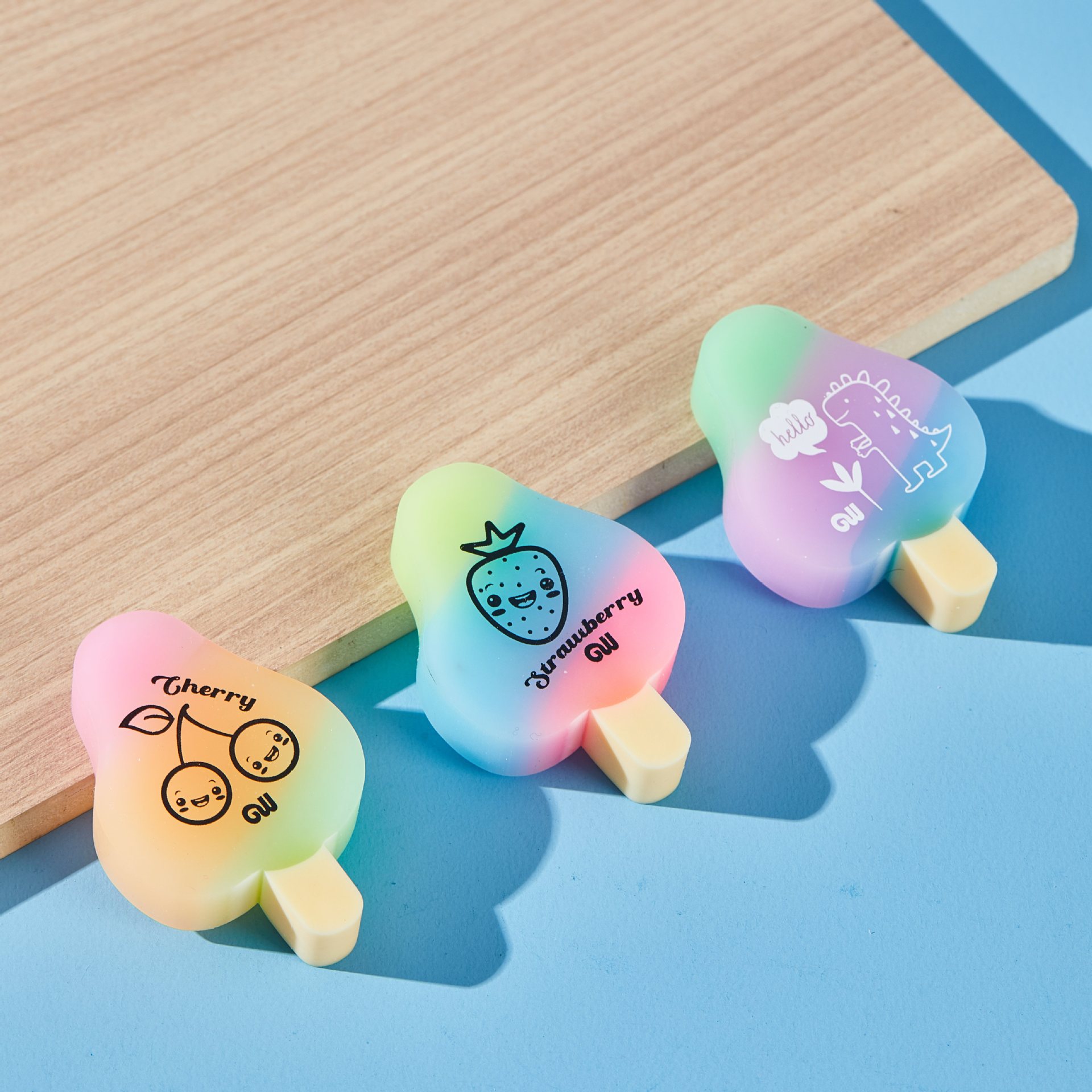 Eraser de fresa transparente sin borracha de borracha