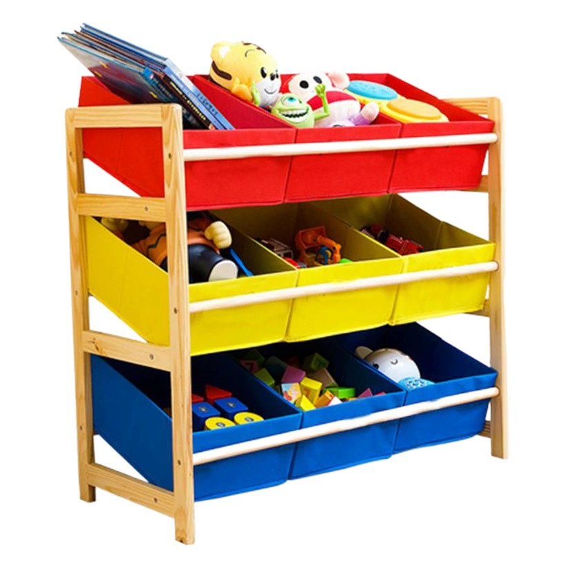 Твердая деревянная детская стойка для игрушек Стеллаж для хранения игрушек Шкаф для игрушек