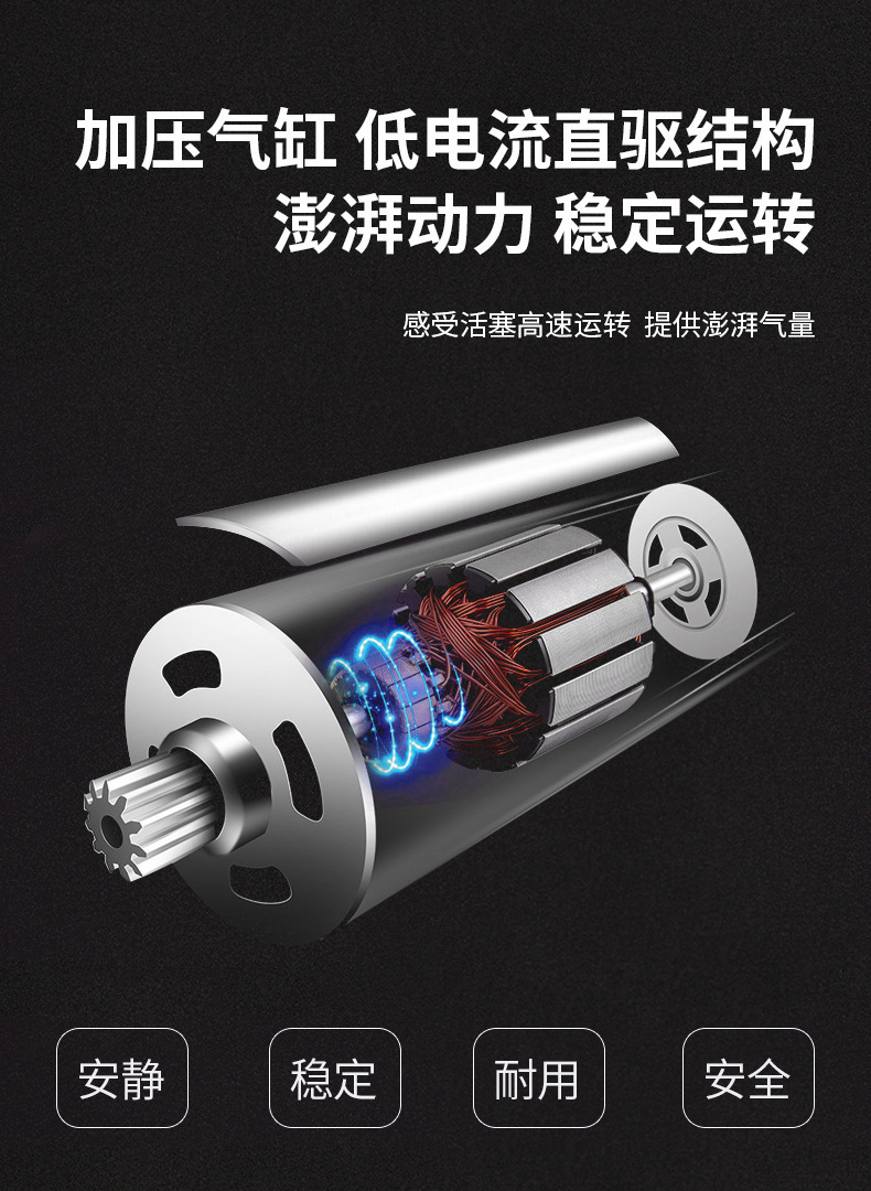 Wireless Portable Multifunctional Electric Car Tire High-Pressure Air Pump Car Air Compressor